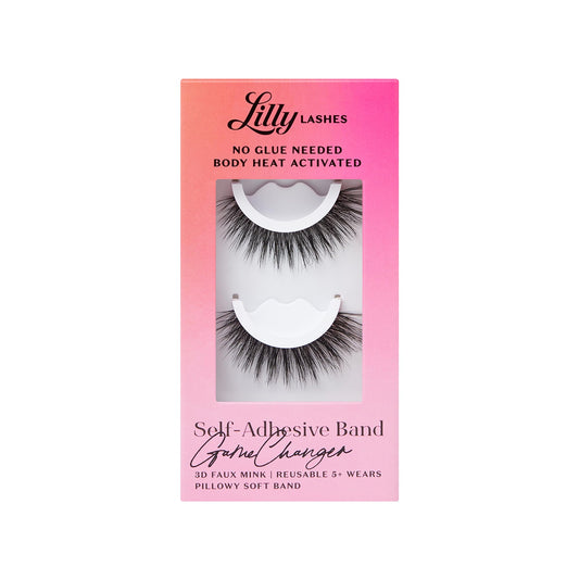 Lilly Lashes 3D self-adhesive eyelashes for easy, glue-free application using body heat