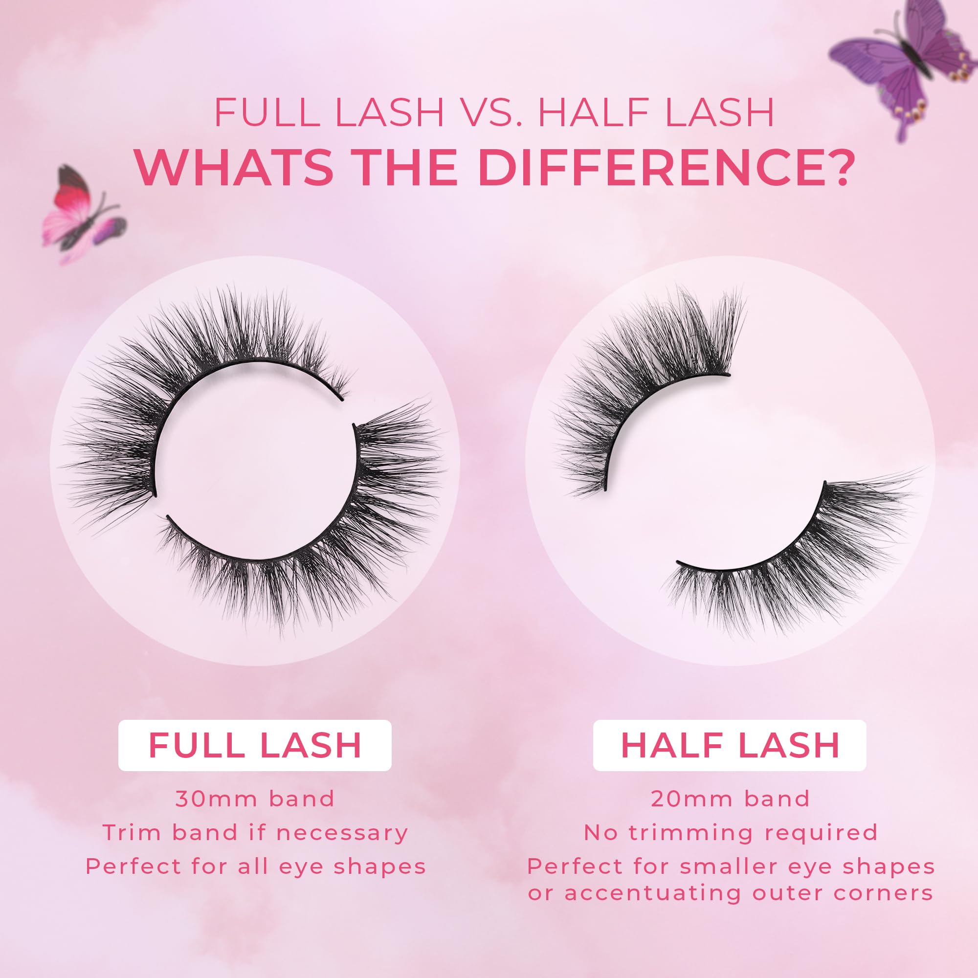 Lilly Lashes Butterfl-eyes no trimming required for quick application.