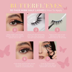 Lilly Lashes Butterfl-eyes soft wispy faux mink texture blends with natural lashes.