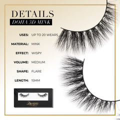 Lilly Lashes Doha 3D Mink Lashes easy to apply with clear workflow guidance.
