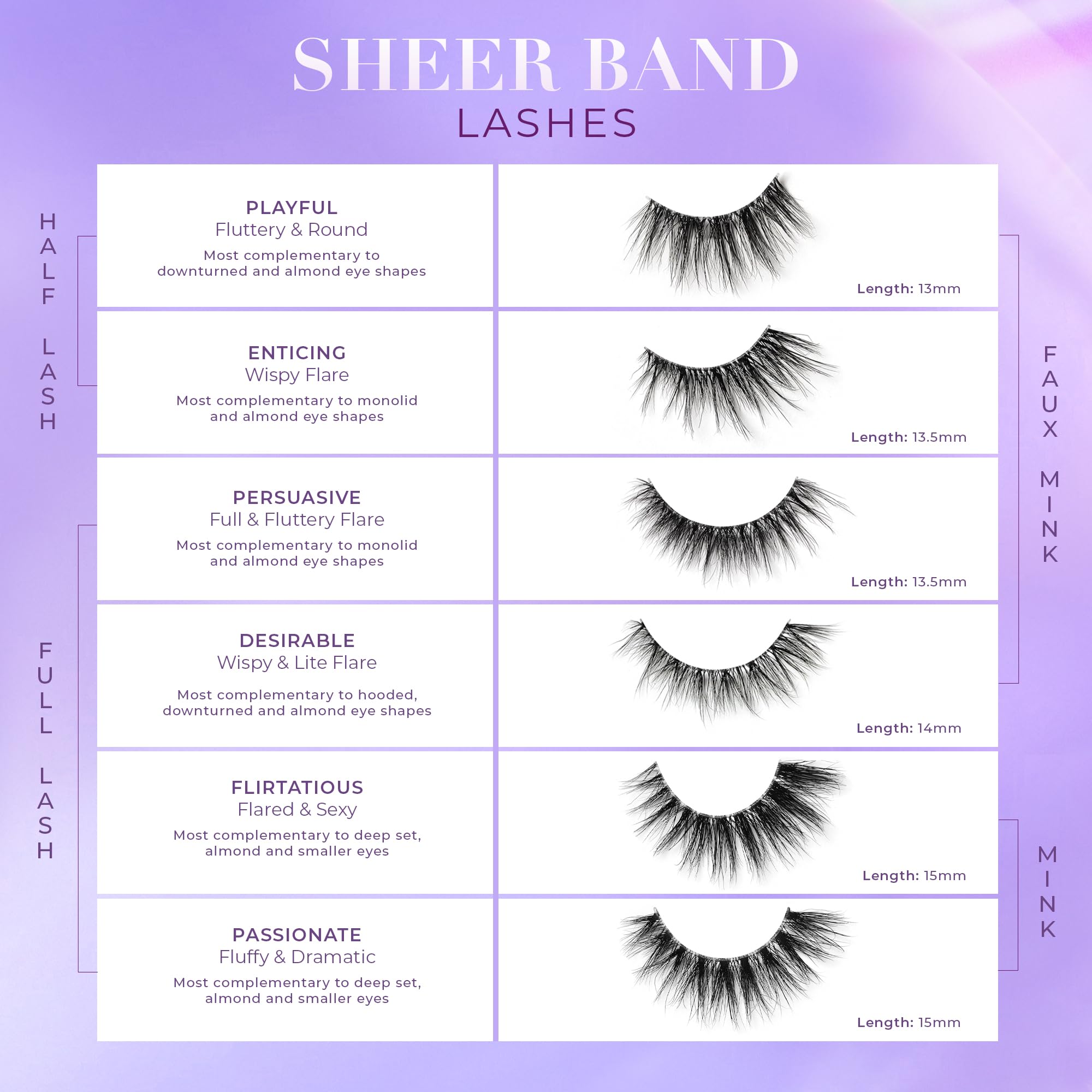 Lilly Lashes Lightweight Mink feel for comfortable wear.