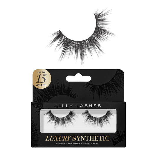 Lilly Lashes Luxury Synthetic lashes with 13mm full length for dramatic flutter.