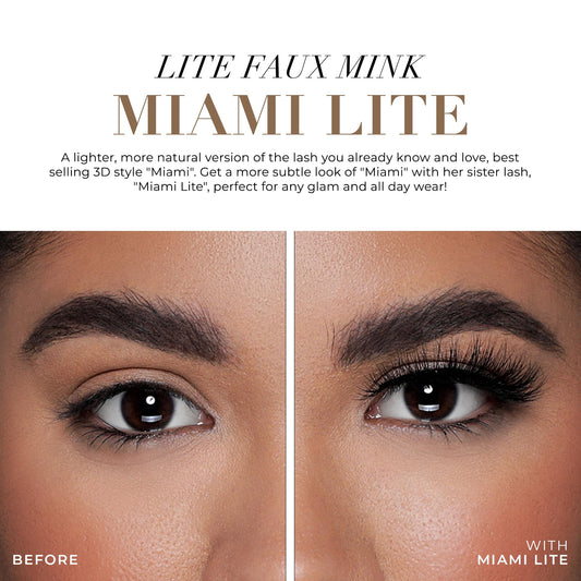 Lilly Lashes Miami Lite close-up shows wispy design for everyday elegance.