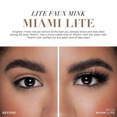 Lilly Lashes Miami Lite close-up shows wispy design for everyday elegance.