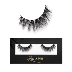Lilly Lashes Mykonos 3D mink lashes strip add dramatic volume for a glam look
