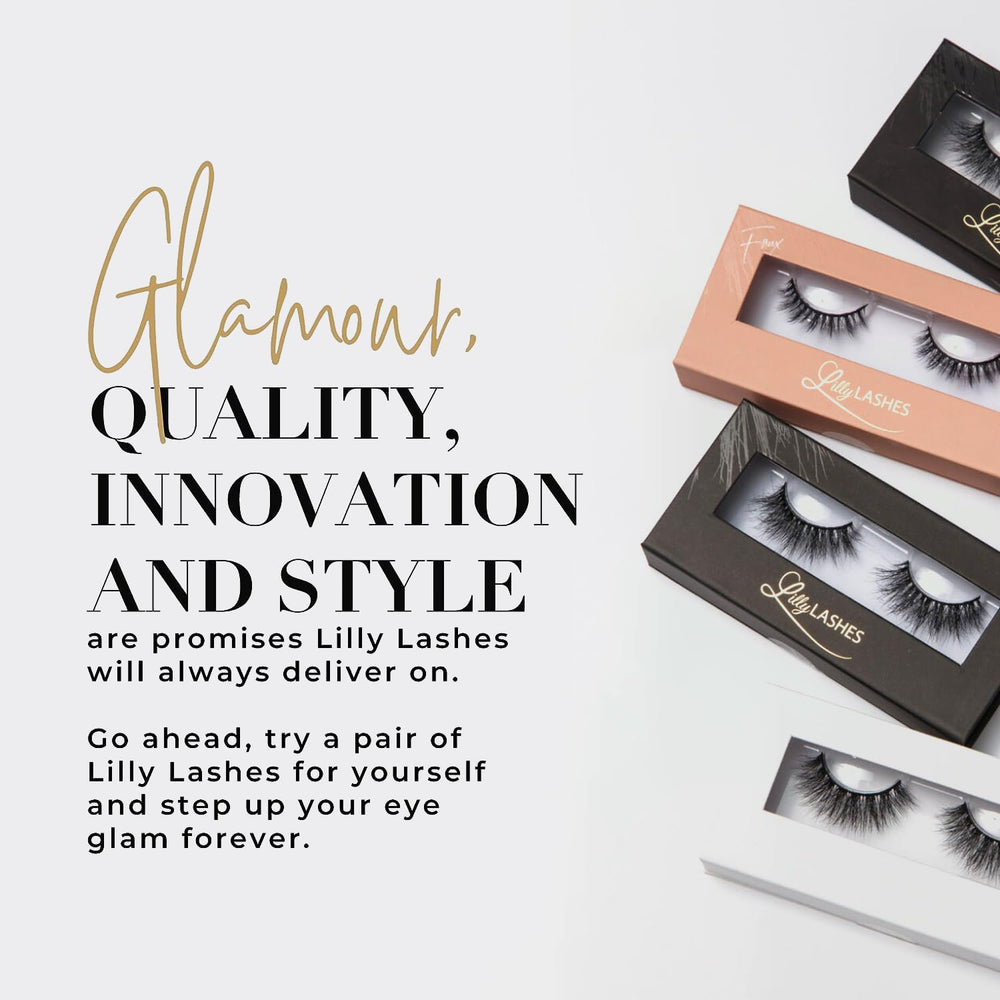 Brush-on applicator ensures even coat along lash strip for Lilly Lashes.