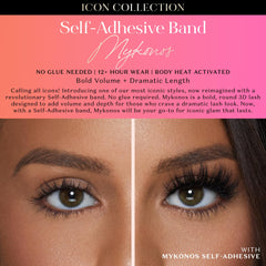 Lilly Lashes Self Adhesive Band Mykonos application shows fast positioning without glue