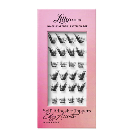 Lilly Lashes self-adhesive edgy accents lash clusters for an instant lift that lasts.