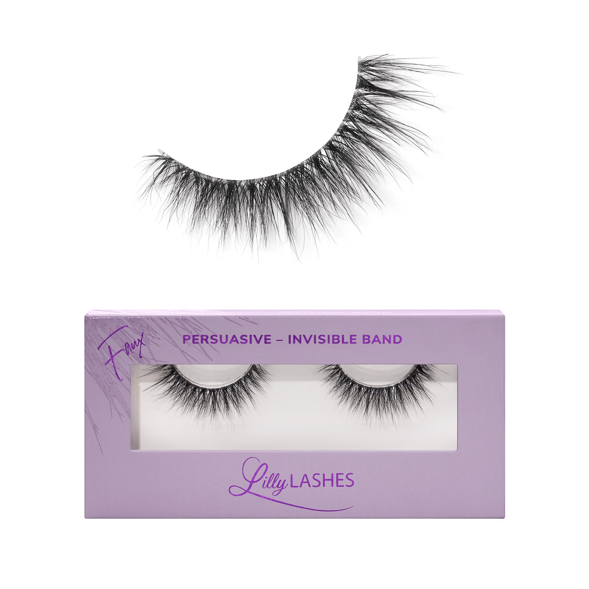 Lilly Lashes Sheer Band with invisible band for a seamless natural look.