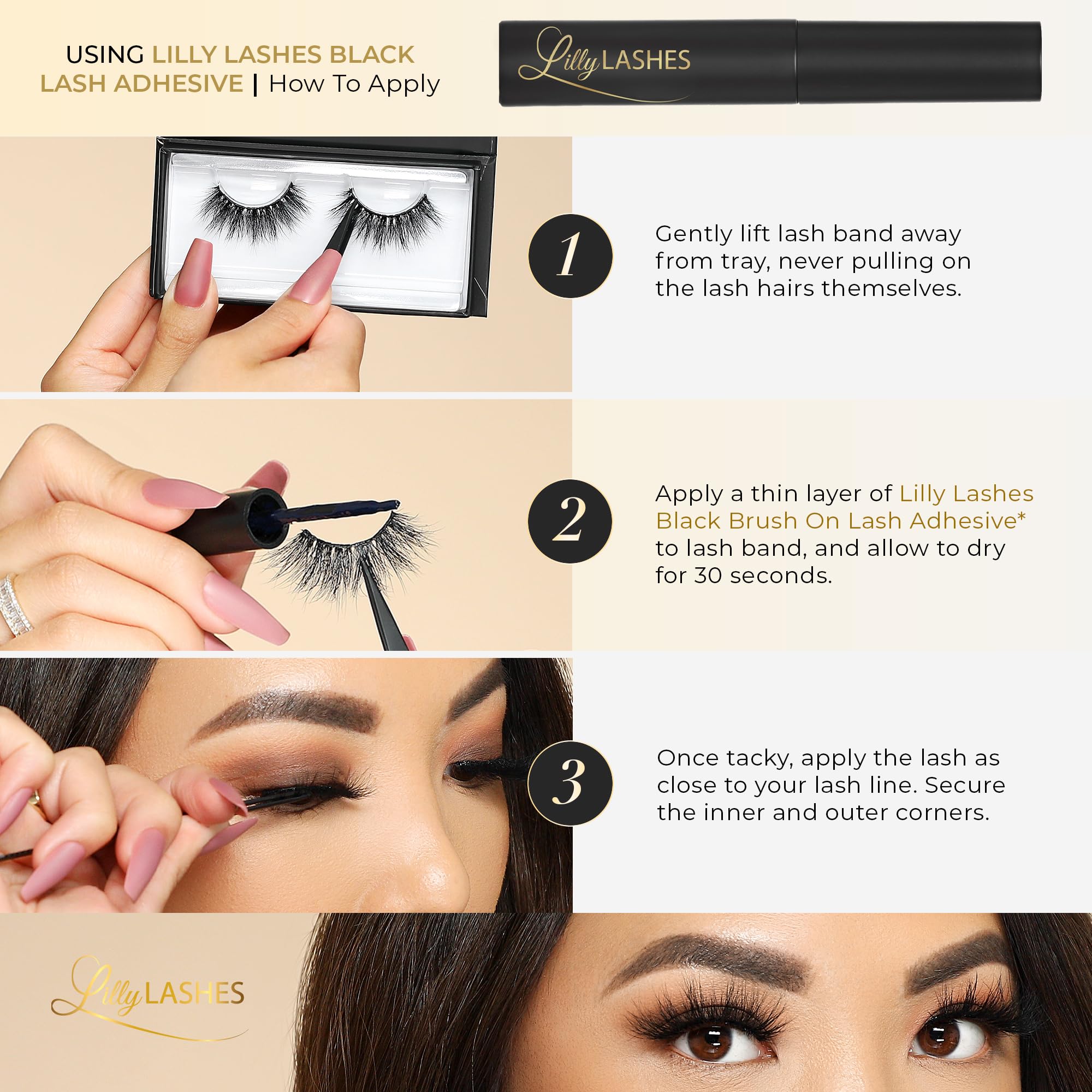 Lilly Lashes So Extra Miami easy-apply look with handmade mink fibers.