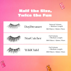 Premium packaging and branding for Lilly Lashes StarCatcher self-adhesive lashes.