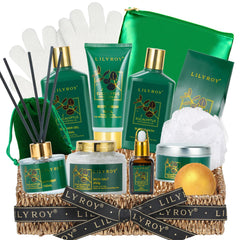 LILY ROY 15-piece bath gift basket for a luxurious at-home spa experience