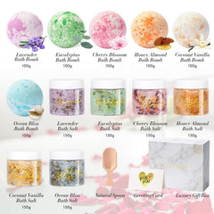 LILY ROY bath bombs with essential oils for soothing fragrances