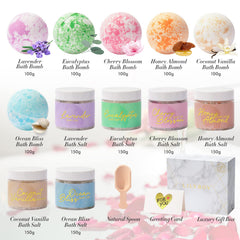 LILY ROY bath salts six-pack enriched with shea butter