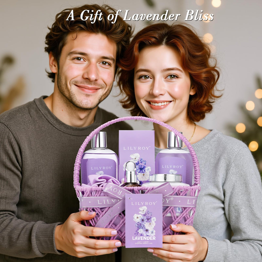 LILY ROY lavender bath sponge for pampering lather and exfoliation.