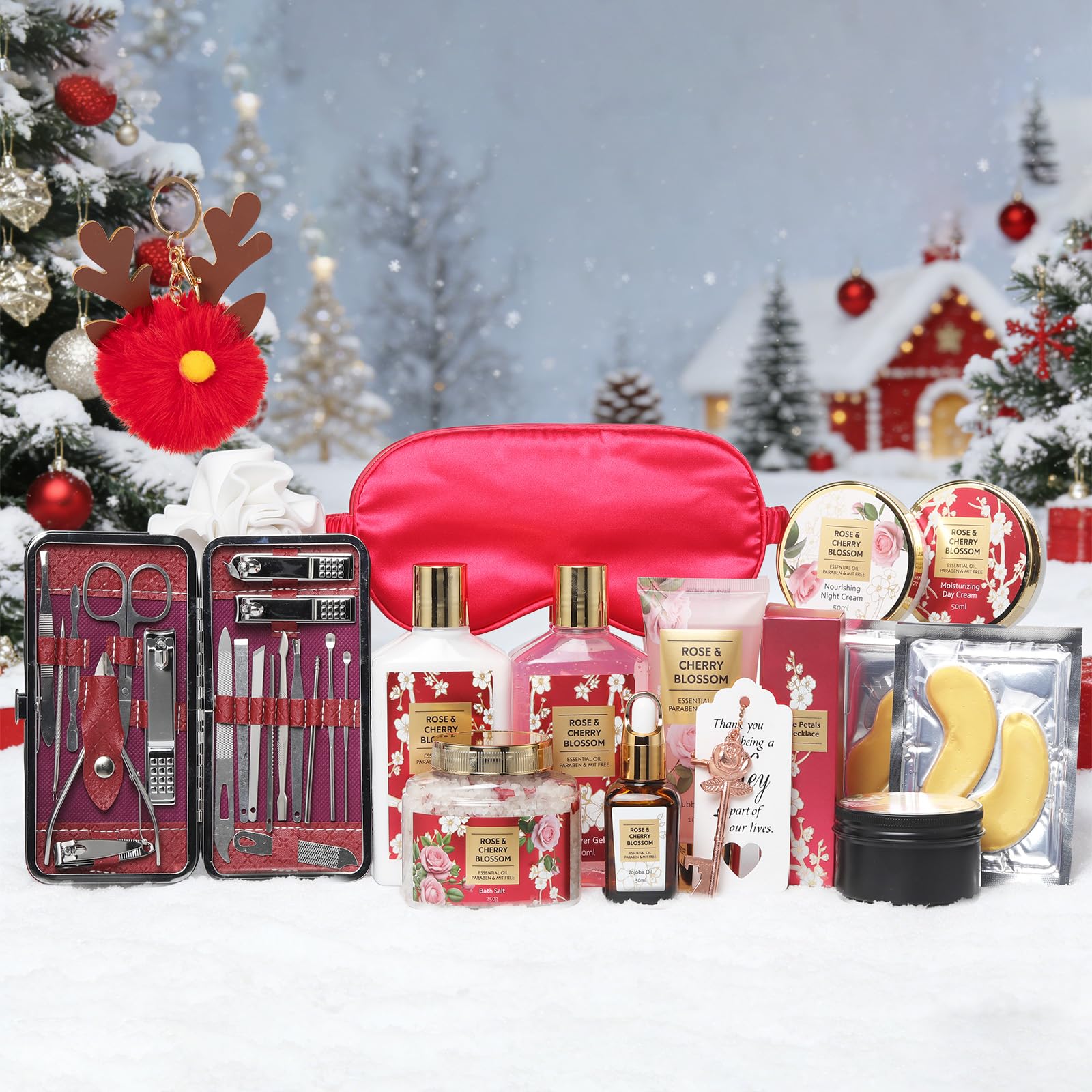 LILY ROY luxury spa gift set interior — premium spa essentials for home relaxation.