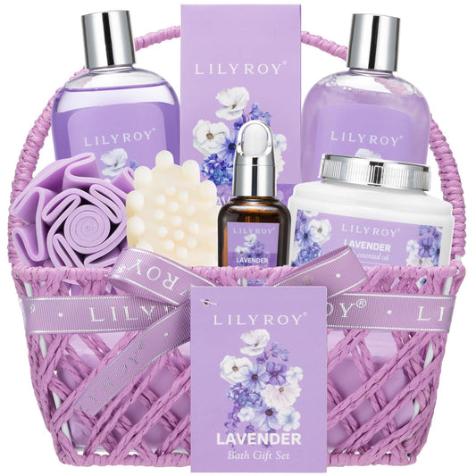 LILY ROY lavender shower gel for soothing daily spa rituals.
