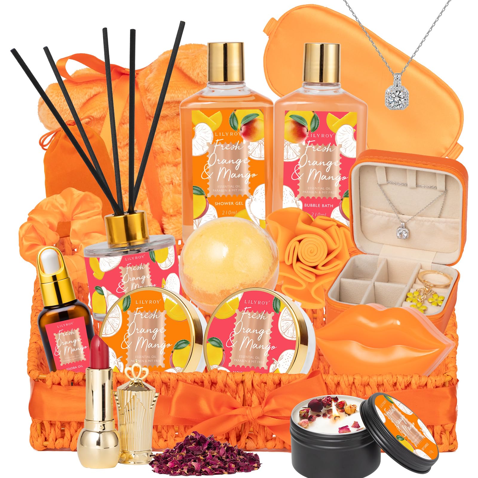LILY ROY bath set with shower gel for an at home spa ritual