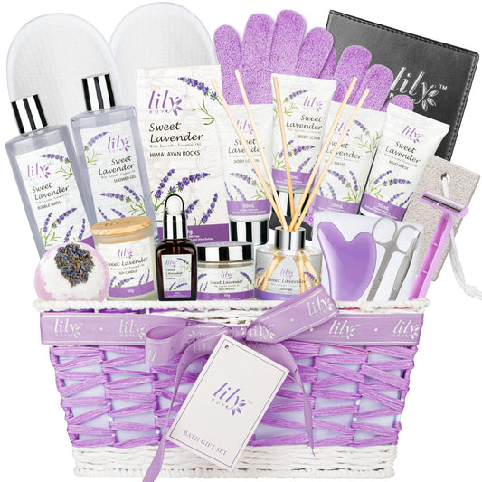 LILY ROY valentines spa set 22-piece basket ideal for self-care gifting