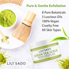 LILY SADO Matcha Made in Heaven ingredients bowl with avocado and matcha benefits.