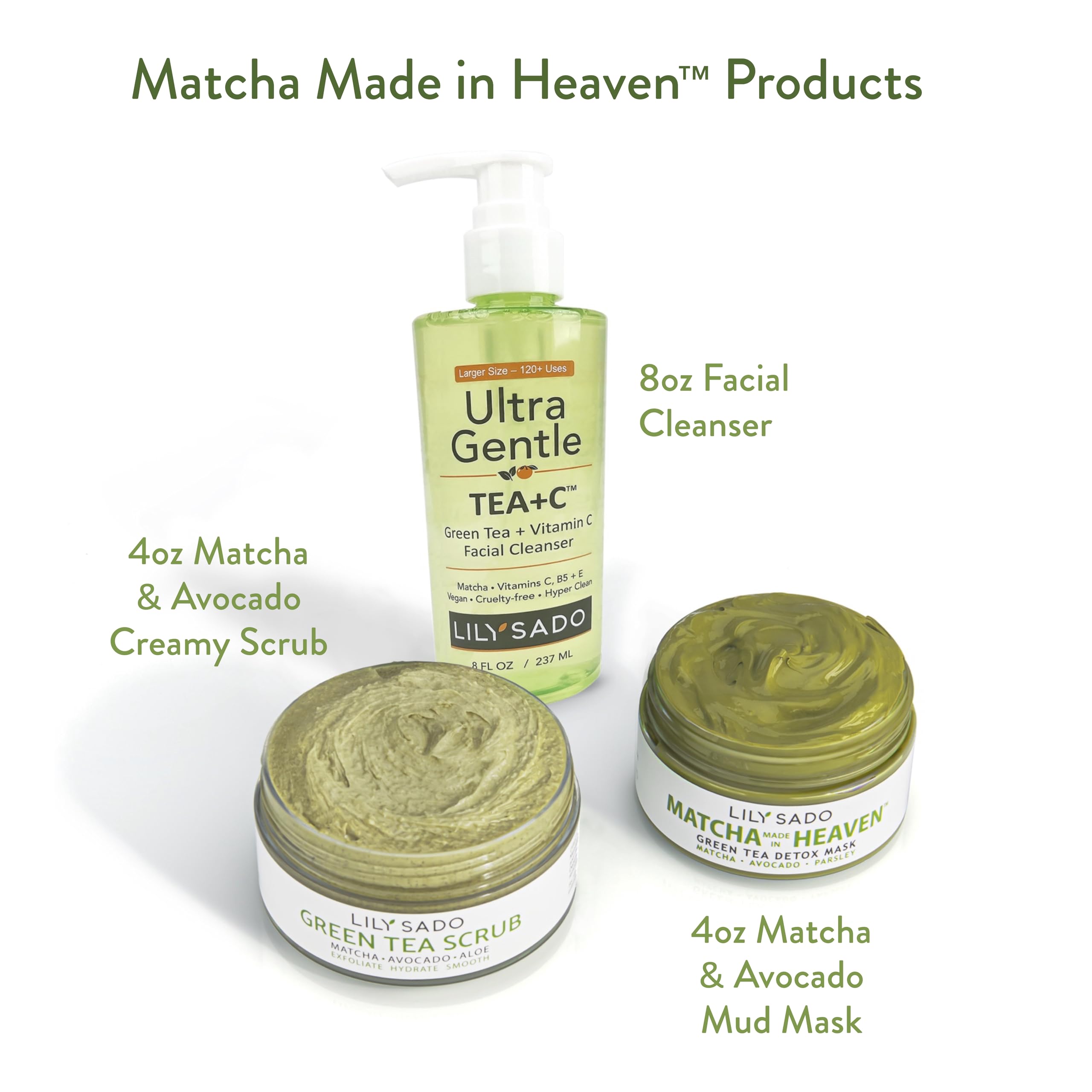 LILY SADO Matcha Made in Heaven morning routine shot for refined pores.