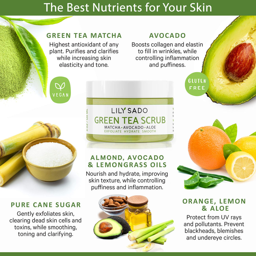 LILY SADO Matcha Made in Heaven texture close-up for smoother skin.