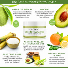 LILY SADO Matcha Made in Heaven texture close-up for smoother skin.