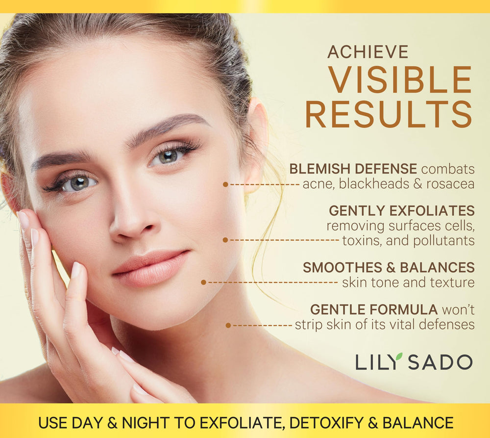 LILY SADO cleanser texture close-up shows creamy, non-drying formula