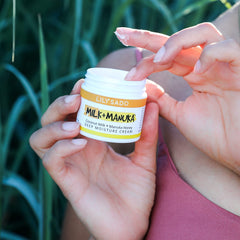 LILY SADO organic skin-care routine shot signals versatile daily use.