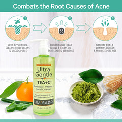 LILY SADO Tea+C cleanser with rosehip highlights nourishing botanicals