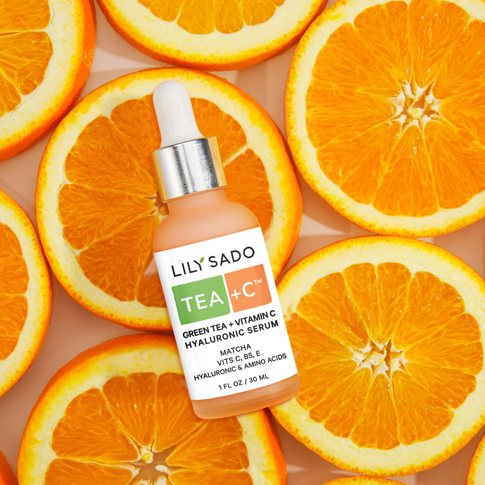 LILY SADO Tea+C serum with pomegranate extract for nourishment and even tone