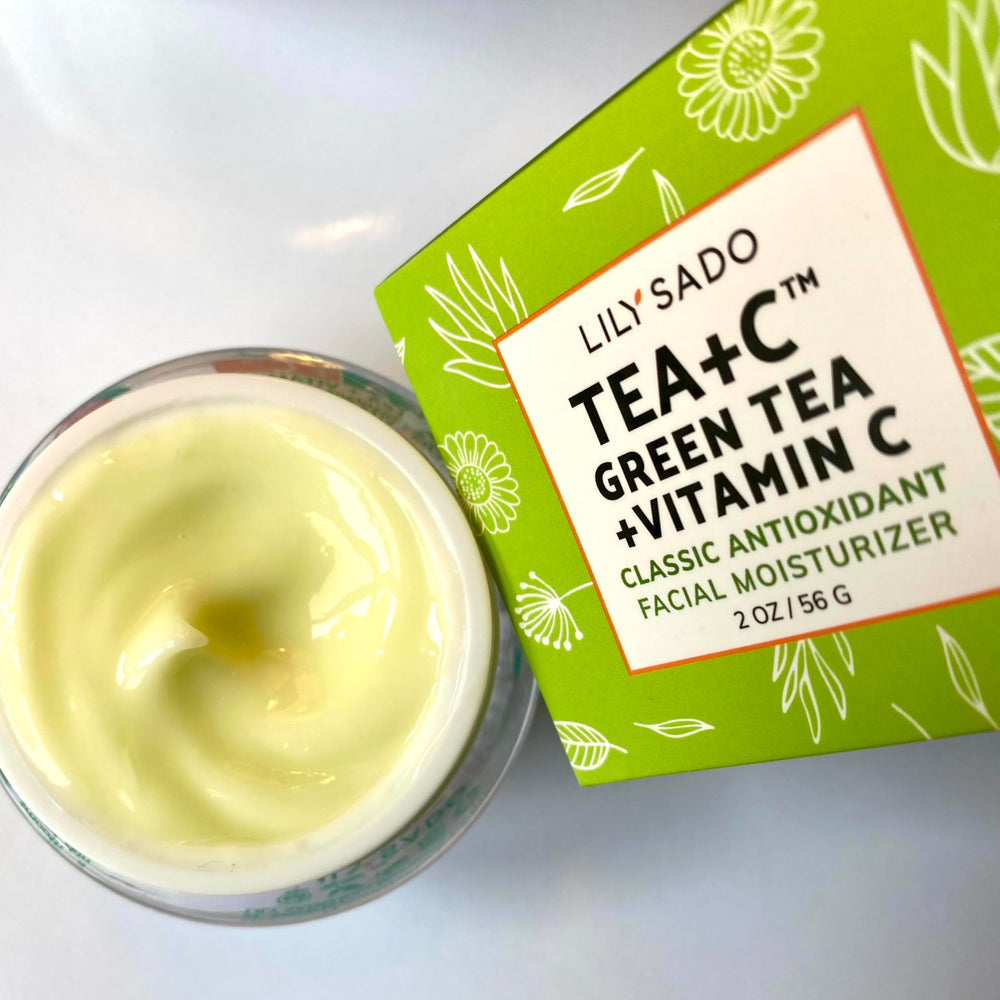 LILY SADO TEA+C vegan cruelty-free icon on product packaging