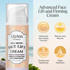 LilyAna Naturals Bakuchiol Face Lift Cream natural ingredients label signals gentle care