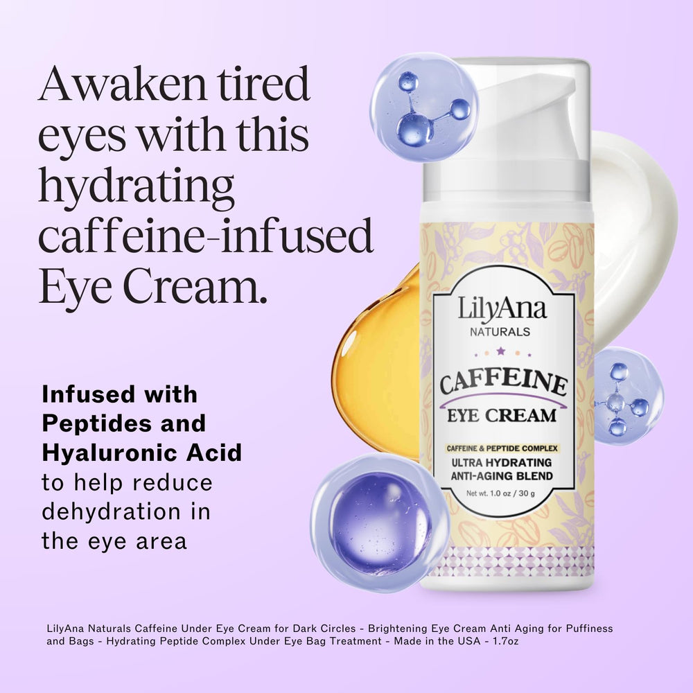 Caffeine eye cream reduces puffiness for a refreshed look