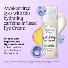 Caffeine eye cream reduces puffiness for a refreshed look