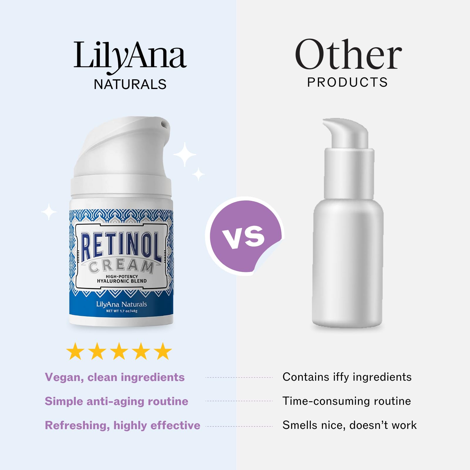 LilyAna Naturals vegan clean packaging emphasizes cruelty-free, paraben-free skincare values.