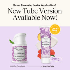 LilyAna Naturals eye cream under-eye application promotes gentle hydration and smooth skin.