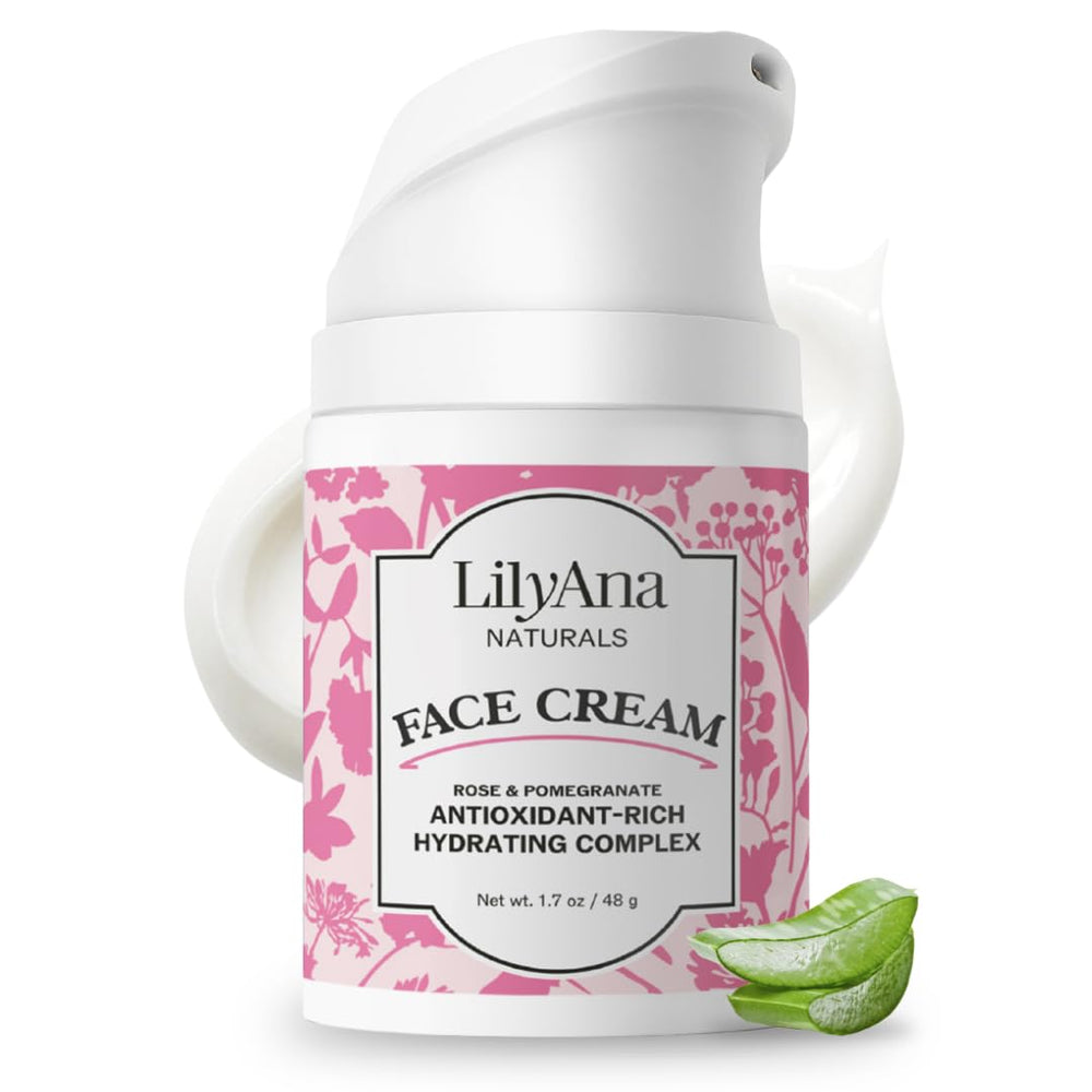 LilyAna Naturals face-neck moisturizer with rose distillate for hydrated, radiant skin