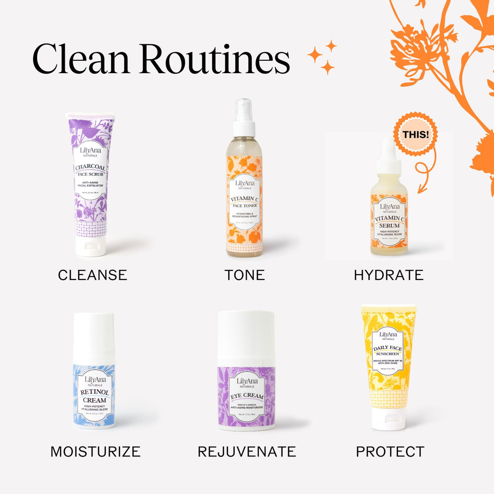 LilyAna Naturals Vitamin C Serum skin application glow for vibrant complexion
