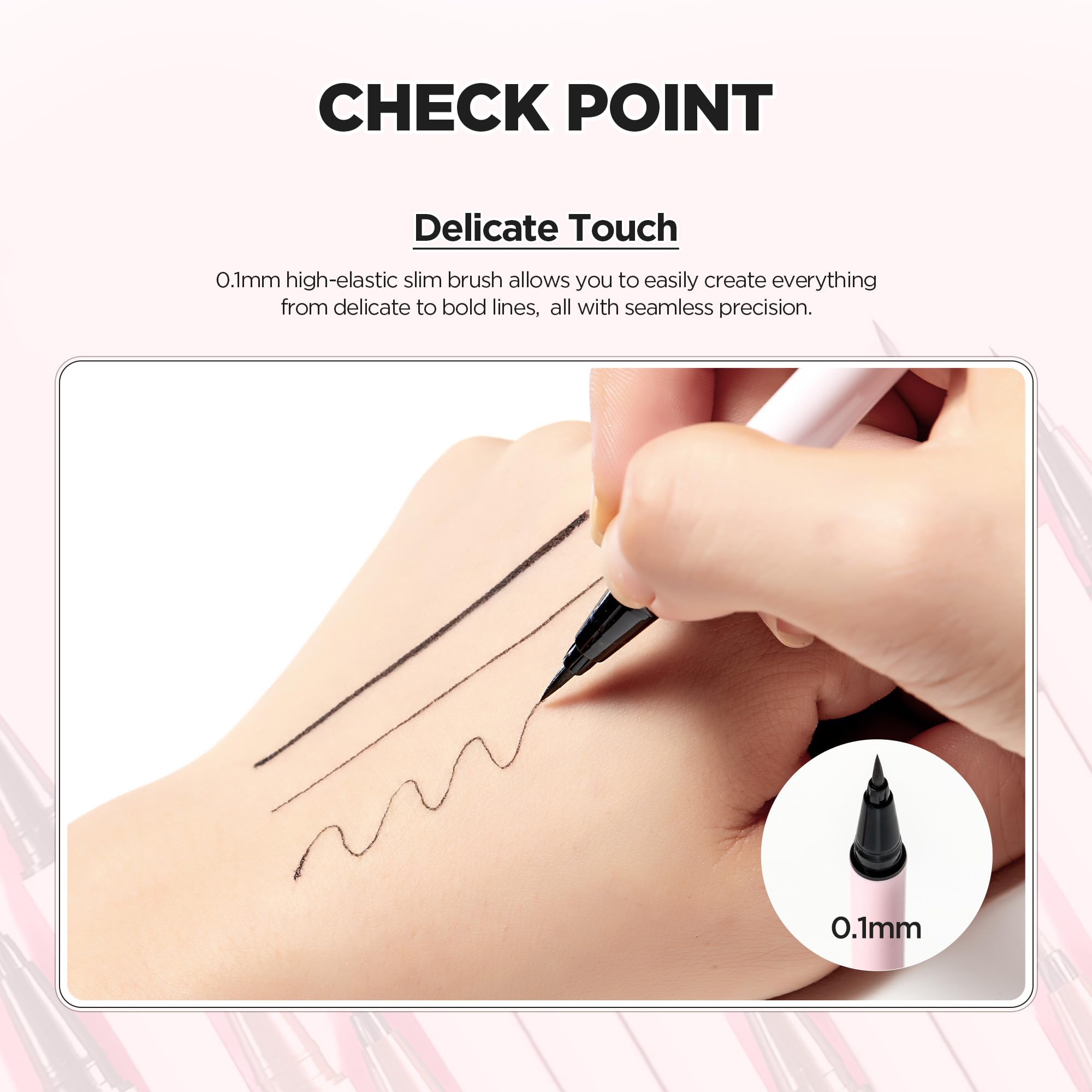 lilybyred AM9 to PM9 Survival Penliner brush detail 0.1mm for precise lines