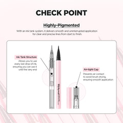 lilybyred AM9 to PM9 Survival Penliner matte brown swatches show natural shade