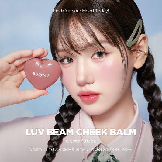 Lilybyred Luv Beam Cheek Balm semi-matte finish delivers soft, long-wearing color.