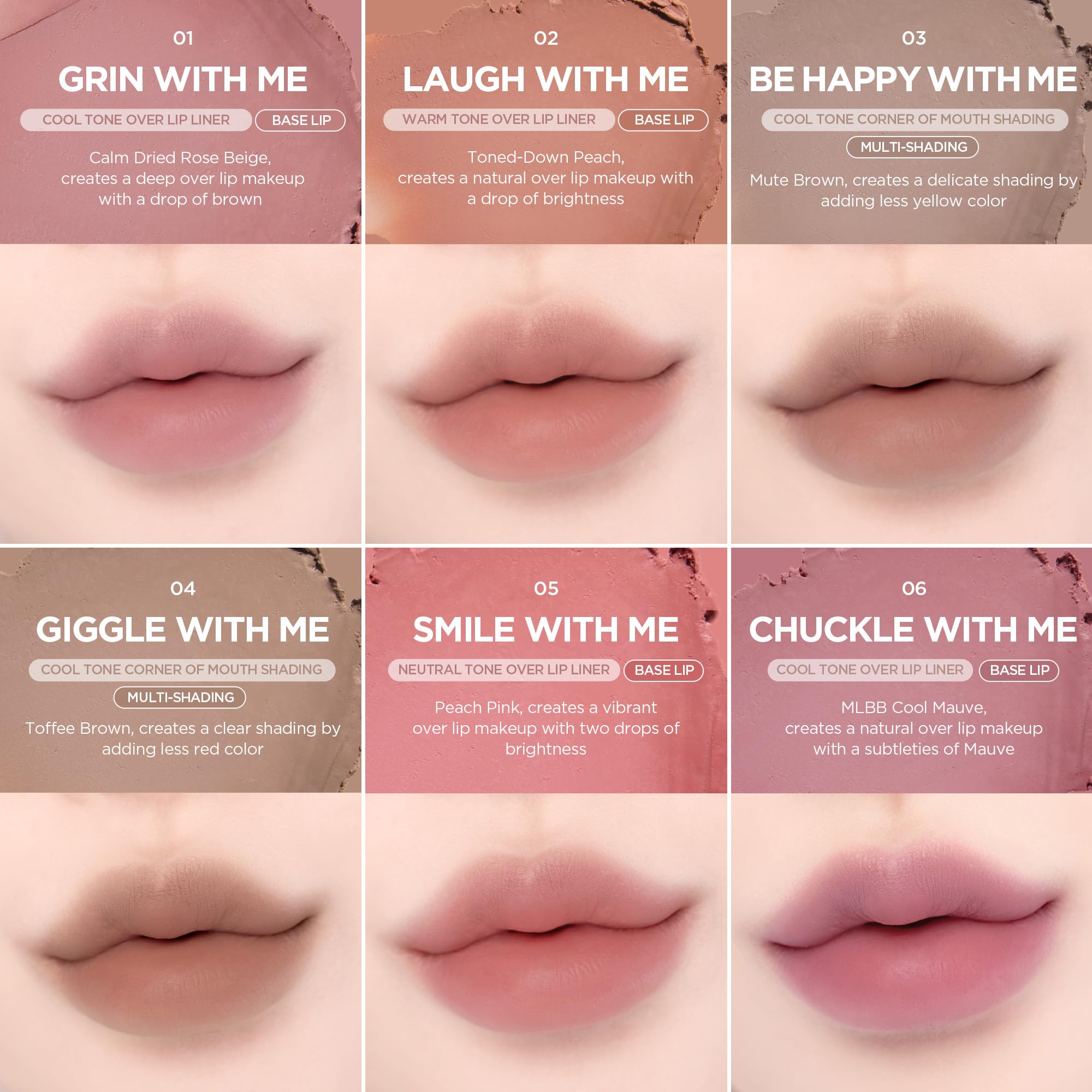 Lilybyred Smiley Lip Blending Stick in hand shows 3-in-1 versatility.