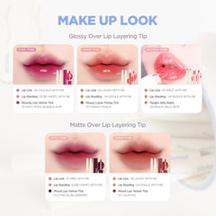 Lilybyred Smiley Lip Blending Stick applied as lip base.