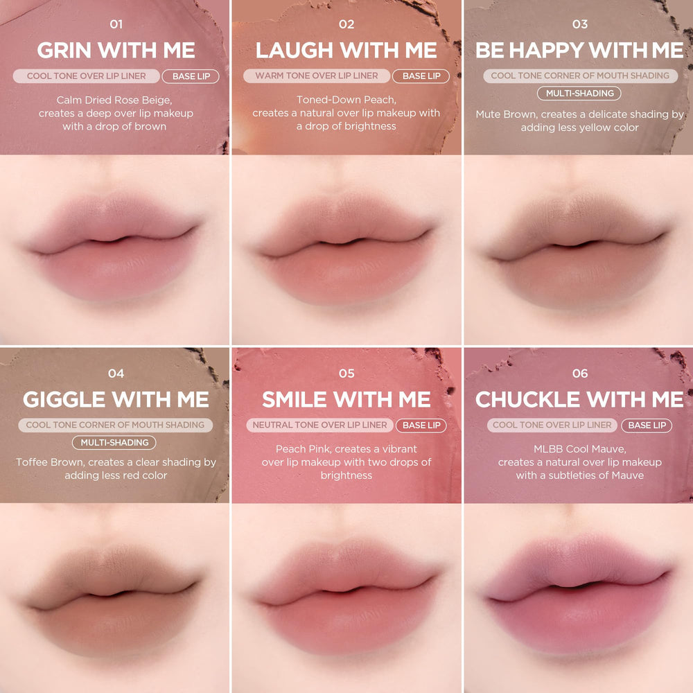 Lilybyred Smiley Lip Blending Stick long-lasting matte finish stays flawless throughout the day.