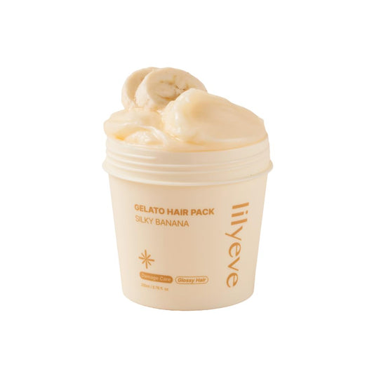 LilyEve RepairTurn Gelato Hair Pack bottle for milk-egg protein treatment that strengthens hair
