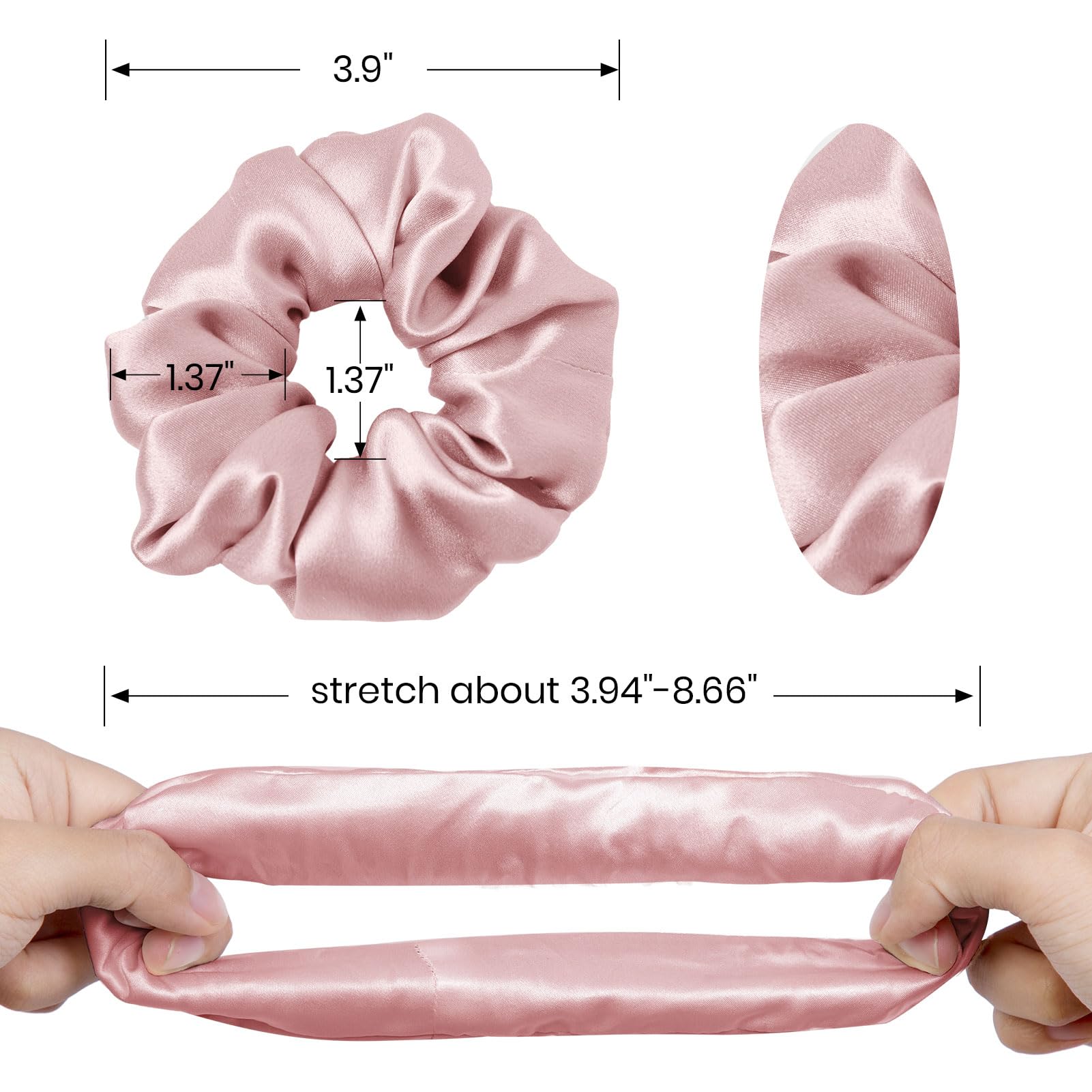 LilySilk silk scrunchie on a bun reducing marks and creases
