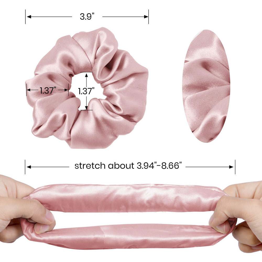 LilySilk silk scrunchie on a bun reducing marks and creases
