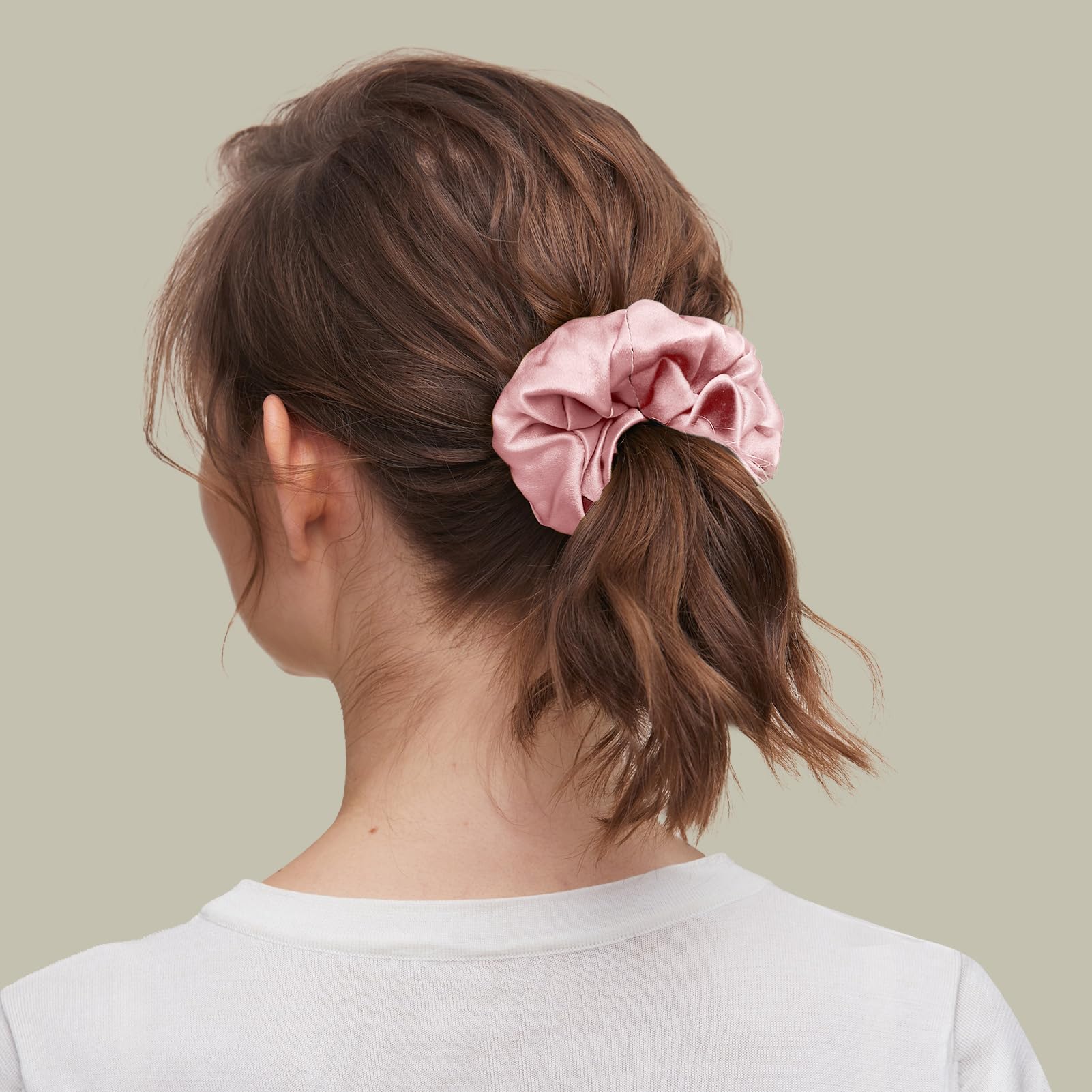 Color options from LilySilk silk scrunchie collection in shine