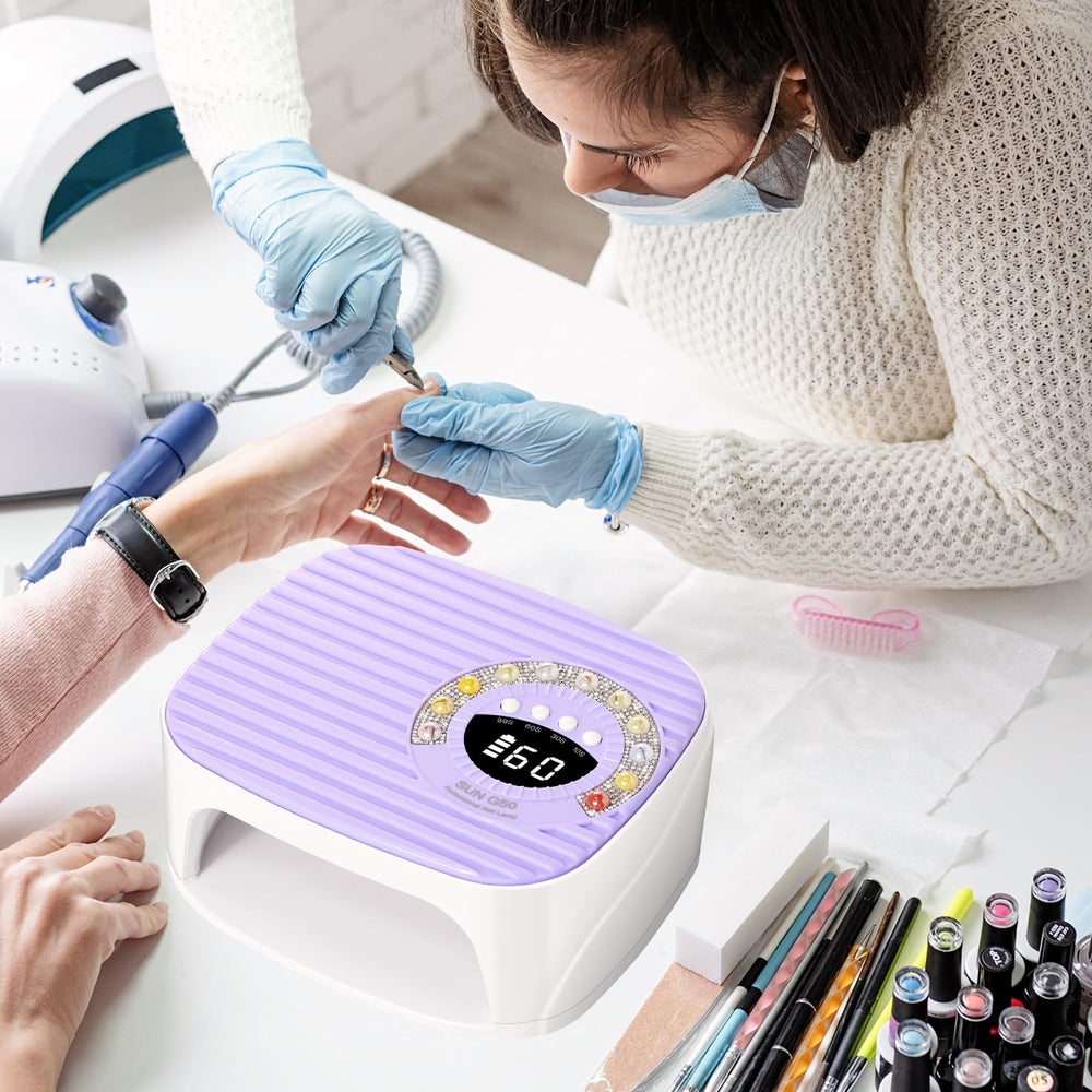 LimeGirl UV lamp interior supports curing a wide range of gel formulas.